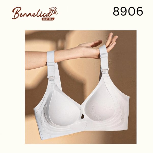 BenneLica Bra Cewek Seamless Tanpa Kawat Busa Tebal Kait Belakang Kancing Bukaan 8906 Fashion Wanita Lembut Lentur Ready Jumbo / Over / Big / + Size - Image 2
